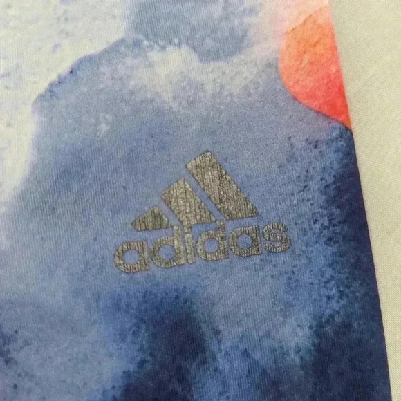 Adidas Colorful Printed Pull On Capri Leggings Girls Size XL 14-16 - Picture 3 of 8